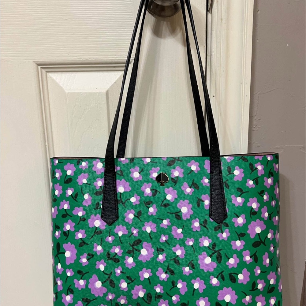 Kate Spade Floral Green Tote Bag - Picture 5 of 6